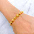 Textured Large 22k Gold Beaded Bracelet