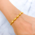 Decorative Oval 22k Gold Bead Bracelet