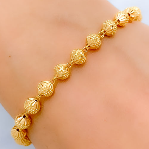 Sparkling Sequin 22k Gold Bracelet