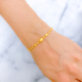 Sophisticated Satin 22k Gold Finish Bracelet