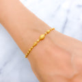 Sophisticated Satin 22k Gold Finish Bracelet