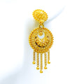 22k-gold-gorgeous-floral-hanging-chain-earrings