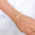 Charming Clover Bangle 22k Gold Bracelet