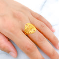 Unique Matte Finish 22k Gold Ring