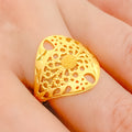 Unique Matte Finish 22k Gold Ring