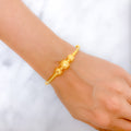 Sparkling Orb 22k Gold Bangle Bracelet