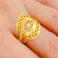 Mod Multi-Textured Gold Ring