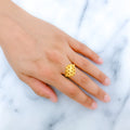 Distinct Cluster 22k Gold Ring