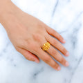 Noble Circle Adorned 22k Gold Ring