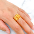 Noble Circle Adorned 22k Gold Ring