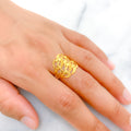 Chic Radiant 22k Gold Ring