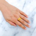 Shimmering Sand Finish 22k Gold Ring