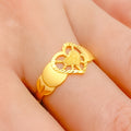 Smooth Finish Heart 22k Gold Ring