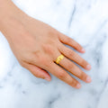 Elegant Leaf 22k Gold Ring