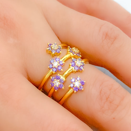 Elevated Layered Lilac Ring