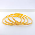 Intricate + Traditional 4 Set 22k Gold Bangles