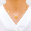Noble Sand Finish 22k Gold Necklace Set