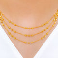 Classy Layered Orb 22k Gold Necklace Set