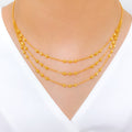 Classy Layered Orb 22k Gold Necklace Set