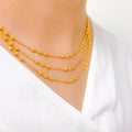 Classy Layered Orb 22k Gold Necklace Set