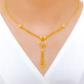 Exclusive Twin Halo 22k Gold Necklace Set