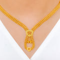 Refined Heart Loop 22k Gold Necklace Set