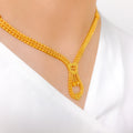 Refined Heart Loop 22k Gold Necklace Set