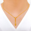 Lightweight Sleek 22k Gold Necklace Set