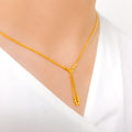 Lightweight Sleek 22k Gold Necklace Set