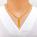 Unique Infinity Loop 22k Gold Necklace Set