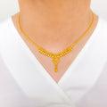 Evergreen Beaded 22k Gold Necklace Set