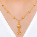 Elegant Hanging Orb 22k Gold Necklace