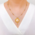 Delicate Blooming Matte 22k Gold Flower Necklace