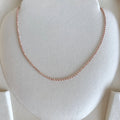 Rose + White Gold Bead Chain