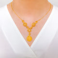 Radiant Open Dome 22k Gold Necklace Set