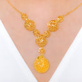 Radiant Open Dome 22k Gold Necklace Set