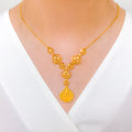 Beautiful Leaf 22k Gold Necklace Set