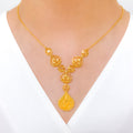 Beautiful Leaf 22k Gold Necklace Set