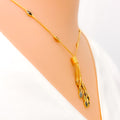 22k-gold-bold-ebony-black-cz-charm-necklace