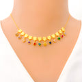 22k-gold-reflective-heart-adorned-cz-charm-necklace