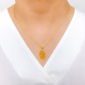 IN-STORE PROMO - 22k Gold Wire Pendant With Chain 1