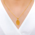 IN-STORE PROMO - 22k Gold Wire Pendant With Chain 1