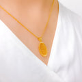 IN-STORE PROMO - 22k Gold Wire Pendant With Chain 1