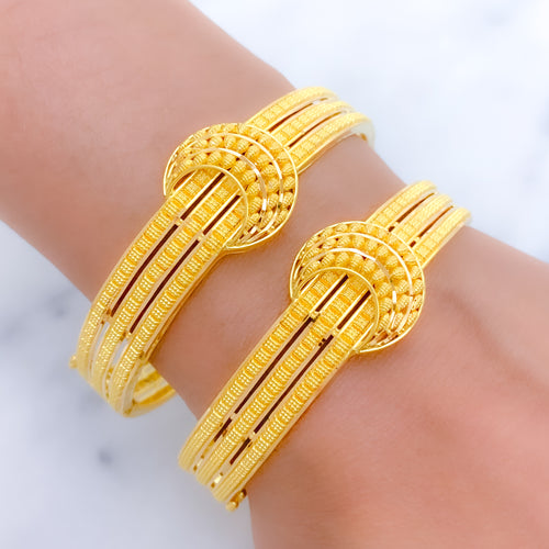 Glamorous Half Chand 22k Gold Bangles