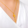 IN-STORE PROMO - 22k Fancy Floral Gold Pendant With Chain 2