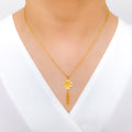 IN-STORE PROMO - 22k Fancy Floral Gold Pendant With Chain 3