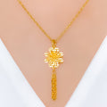 IN-STORE PROMO - 22k Fancy Floral Gold Pendant + Earrings 3