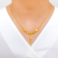 Detailed Bright 22k Gold Hanging Necklace