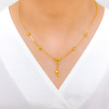 Fancy Dual Tassel 22k Gold Necklace