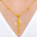 Open Floral Drop 22k Gold Necklace